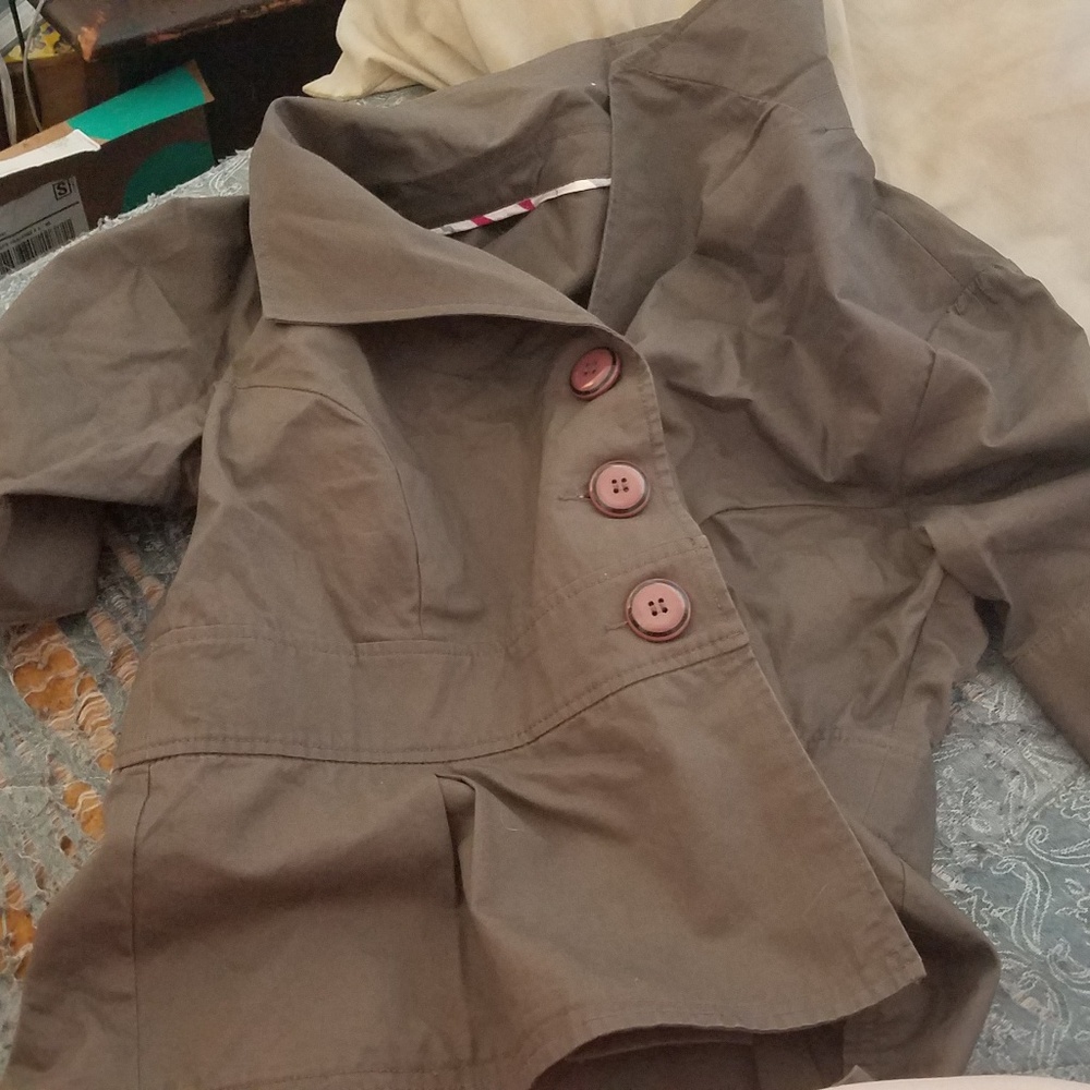 Brown button up shirt size large